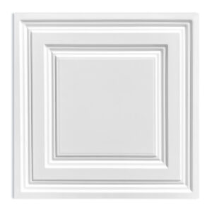 PVC Tile 2 x 2, white, 48 sqft